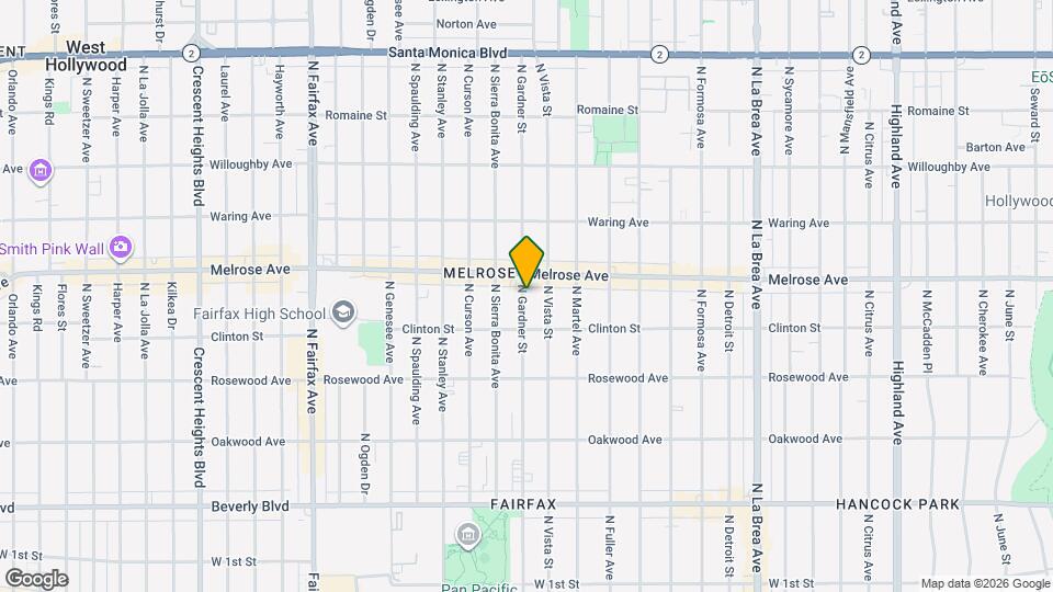 638 N Gardner St Mapa y Detalles de la Ubicación