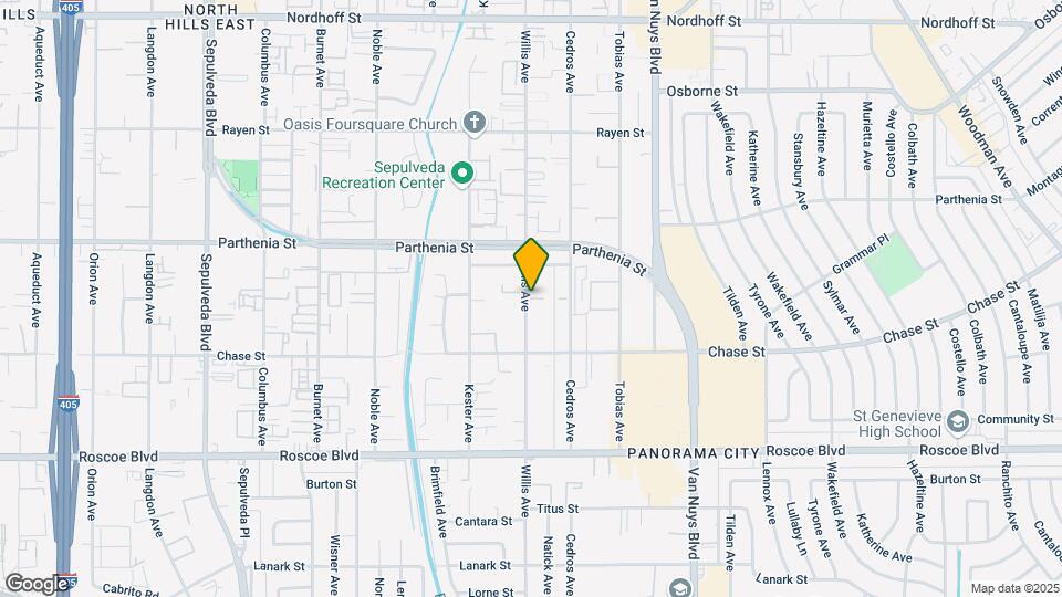 8600 Willis Ave Map and Location Details