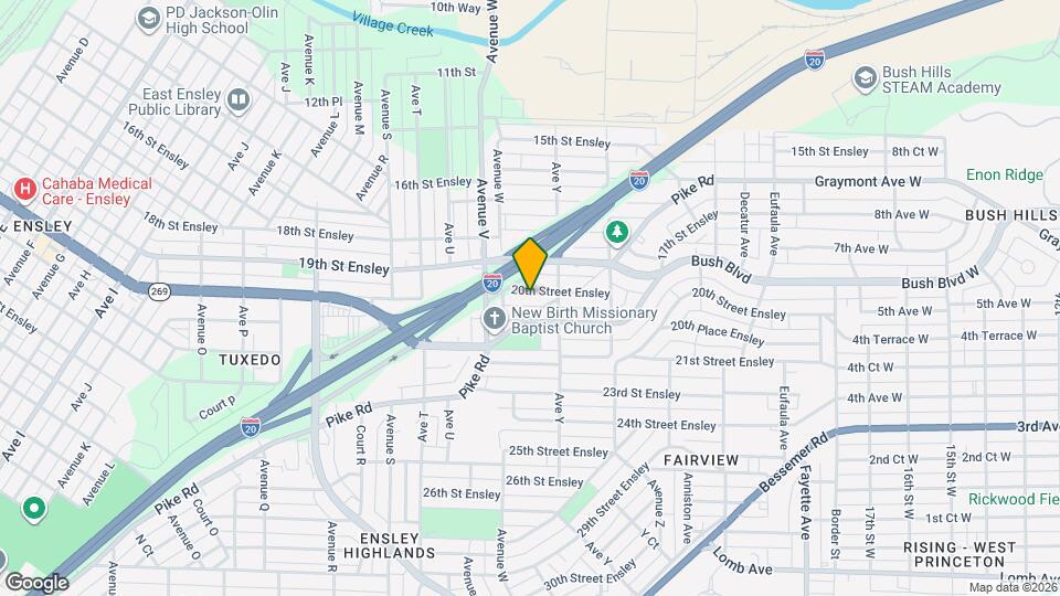2321 20th Street Ensley Map and Location Details