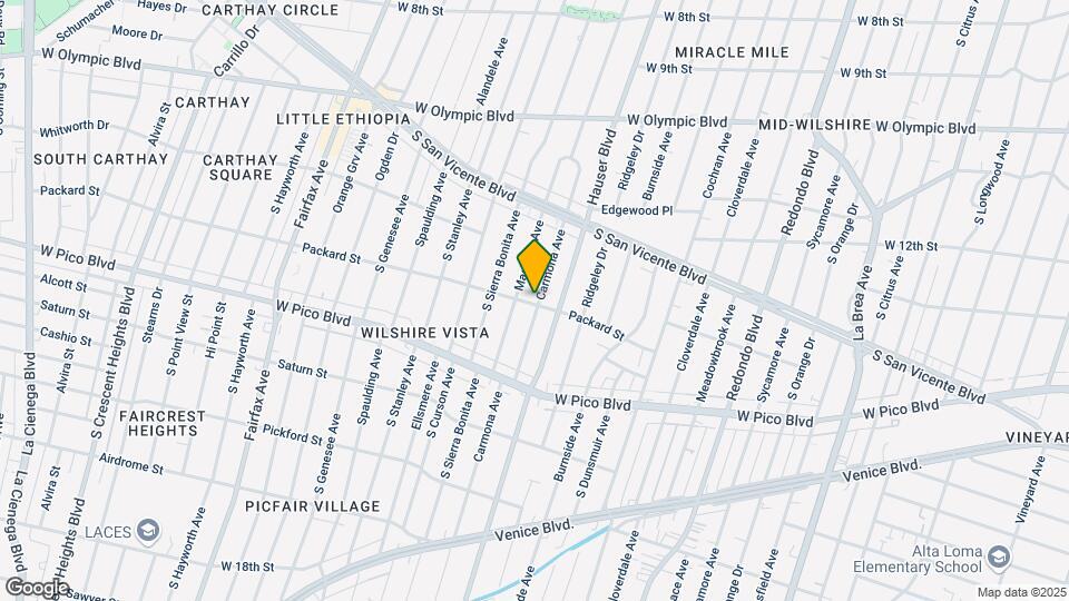 1265 Carmona Ave Map and Location Details