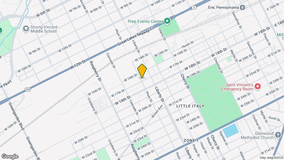 1619 Plum St Map and Location Details