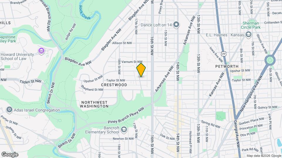 4105 17th St NW Map and Location Details