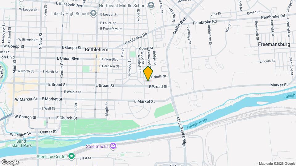 601-699 E Broad St Mapa y Detalles de la Ubicación