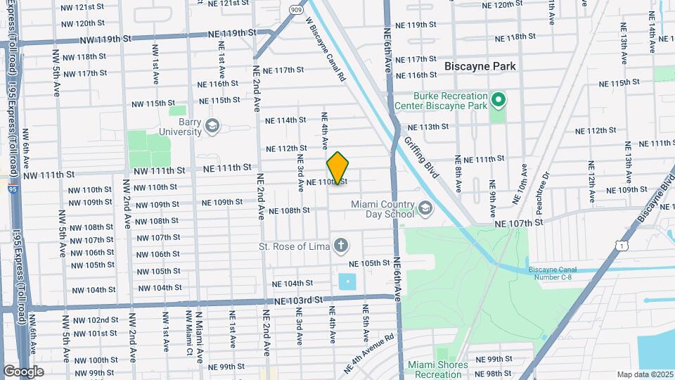 425 NE 109th St Map and Location Details