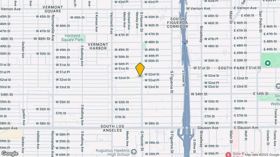 5201 S Hoover St Mapa y Detalles de la Ubicación