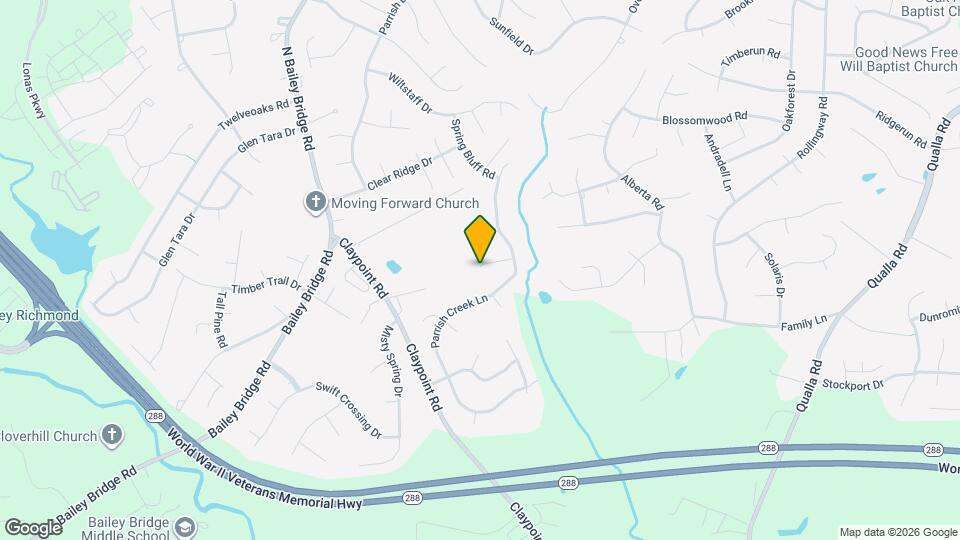 5200 Parrish Creek Dr Map and Location Details