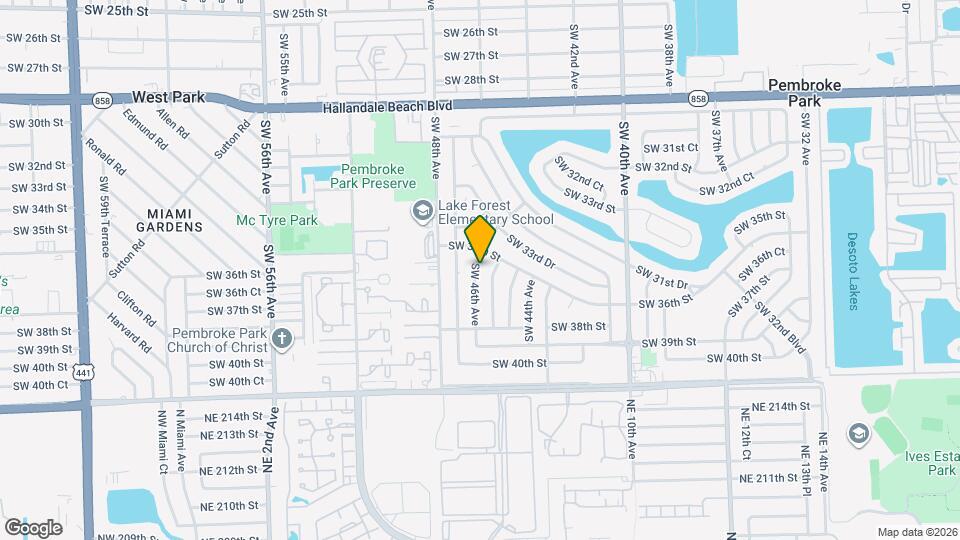 3621 SW 46th Ave Map and Location Details