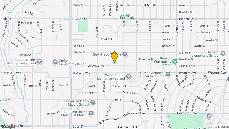 6630 Lafayette Ave Map and Location Details