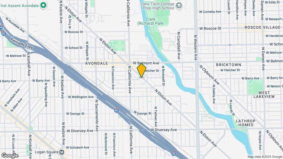 3116 N Elston Ave Map and Location Details