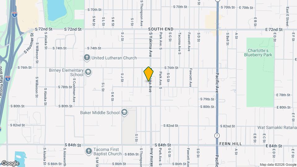 7640 S Yakima Ave Map and Location Details