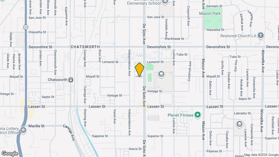 10065 De Soto Ave Map and Location Details
