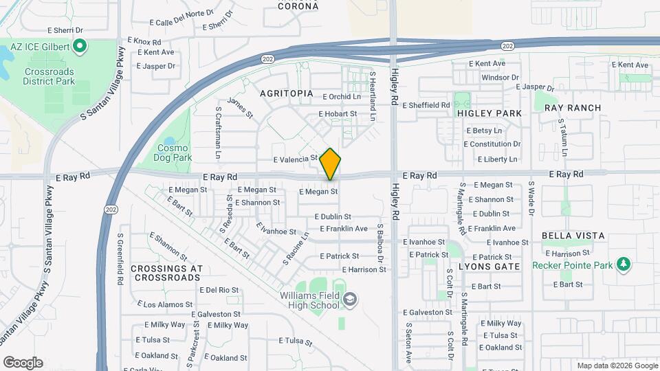 3014 E Megan St Map and Location Details