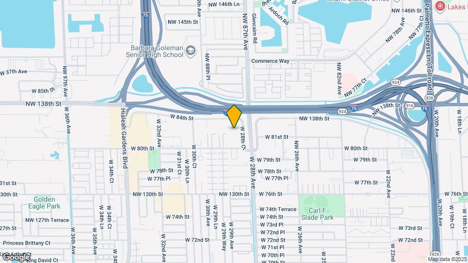 8100 W 28th Ct Map and Location Details