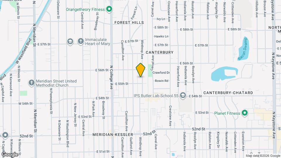 5514 Winthrop Ave Map and Location Details