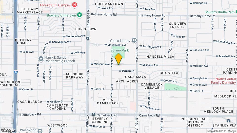 1625 W Missouri Ave Map and Location Details