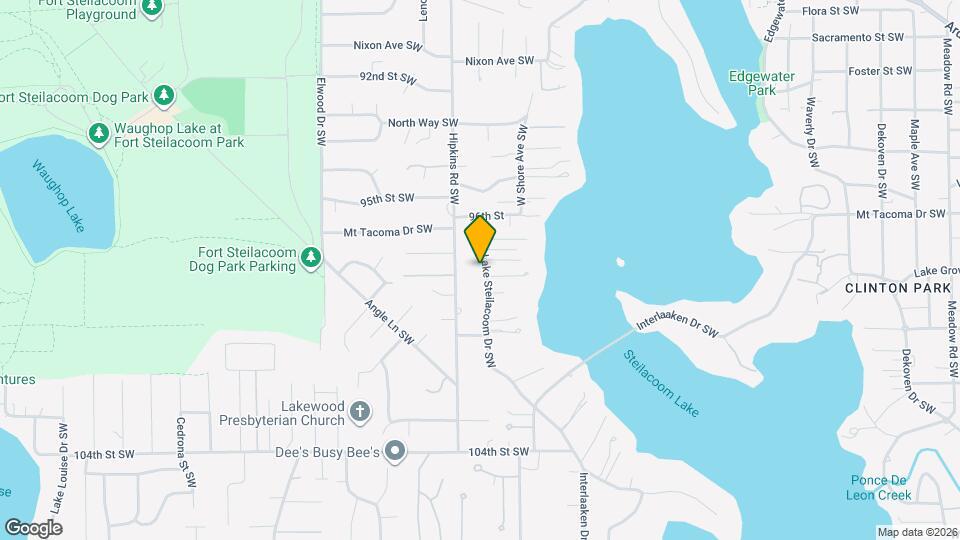 9728 Lake Steilacoom Dr SW Map and Location Details