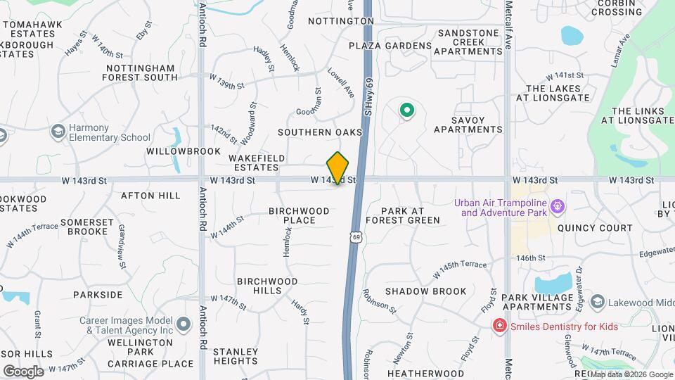 8015 W 143rd Ter Map and Location Details