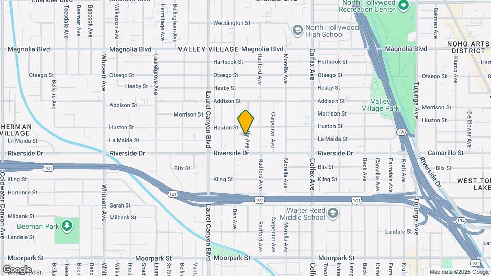 4837 Gentry Ave Map and Location Details