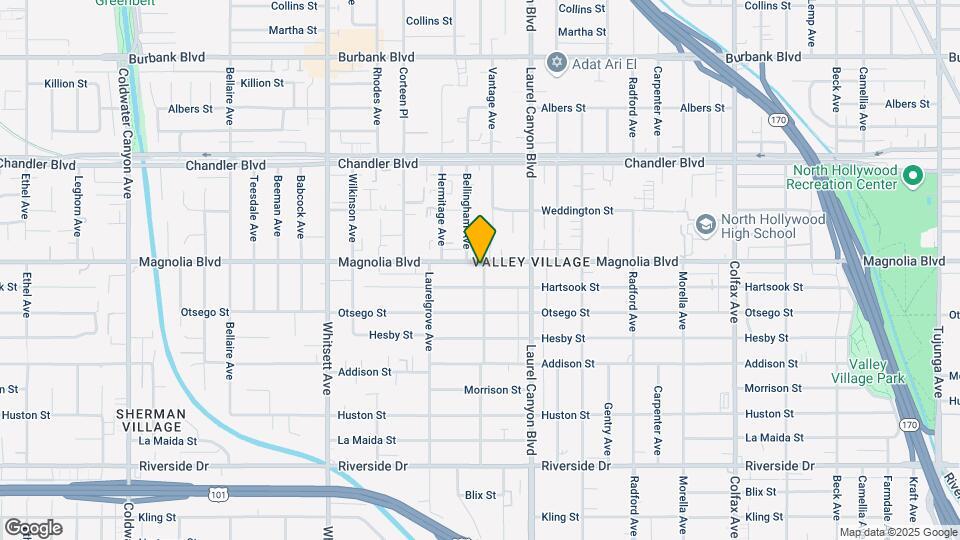 12202 Magnolia Blvd Map and Location Details