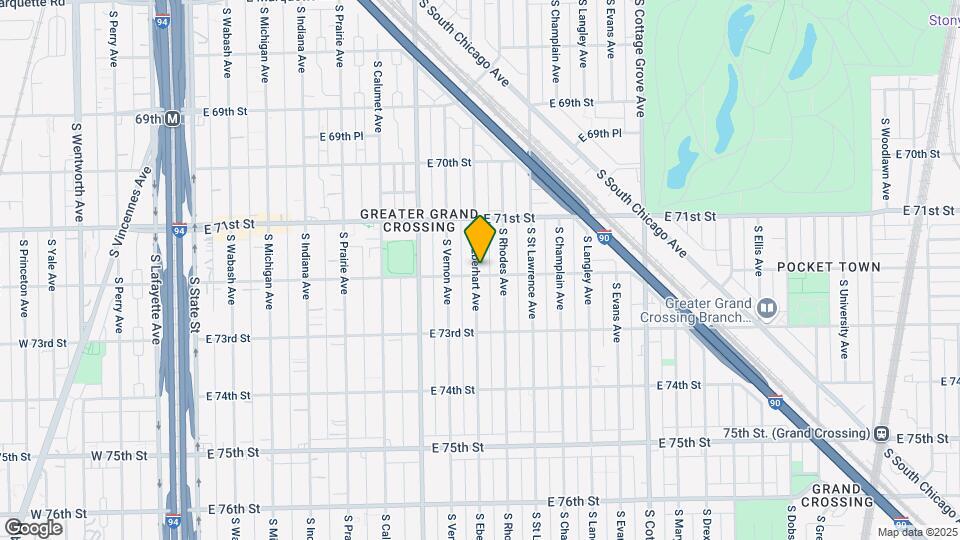 7157 S Eberhart Ave Map and Location Details