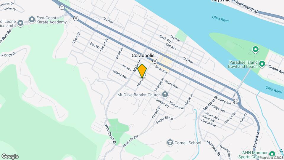 809 Watson St Map and Location Details