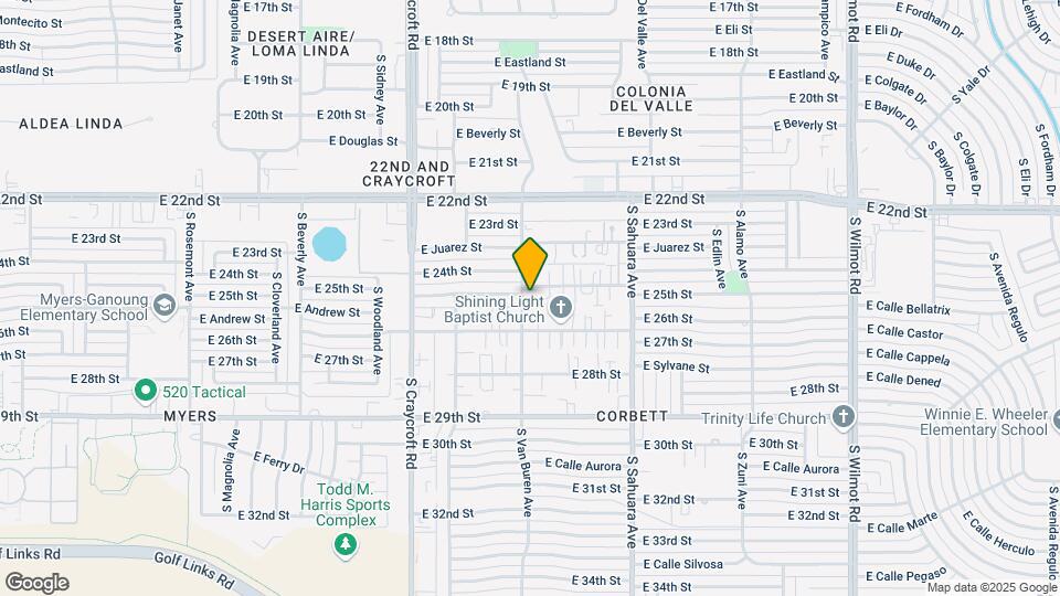 1501 S Van Buren Ave Mapa y Detalles de la Ubicación