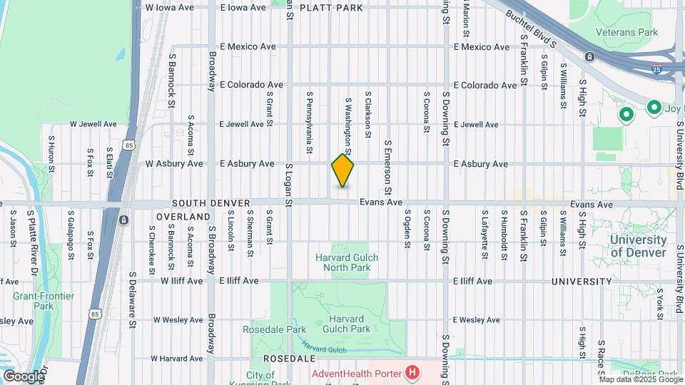 2075 S Washington St Map and Location Details