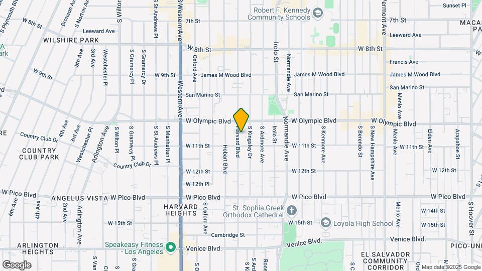 1034 S Harvard Blvd Mapa y Detalles de la Ubicación