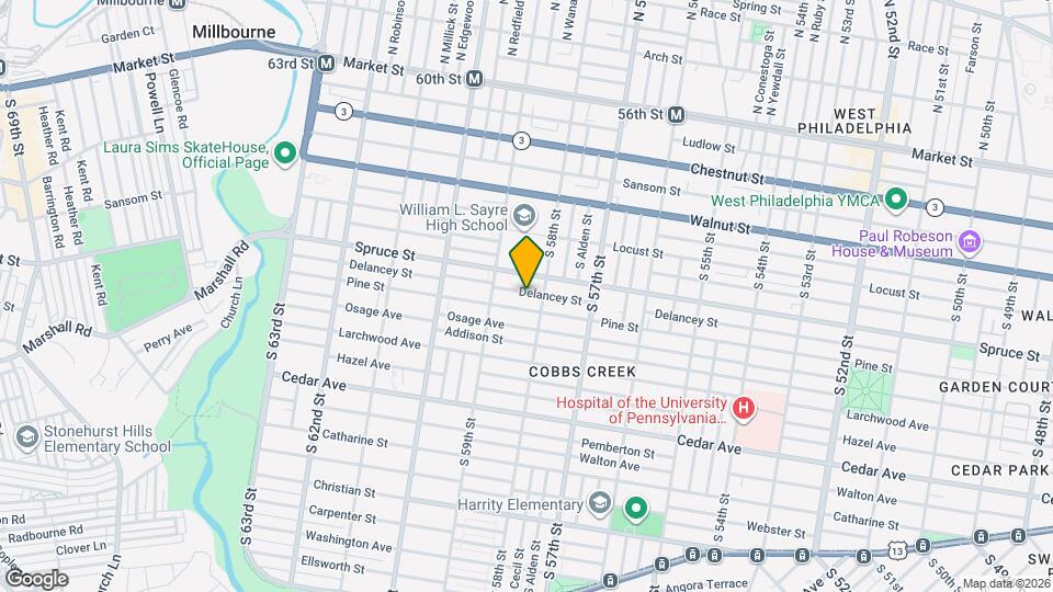 5816 Delancey St Map and Location Details