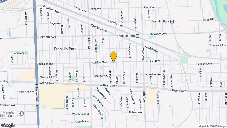 9813-9815 Schiller Blvd Map and Location Details