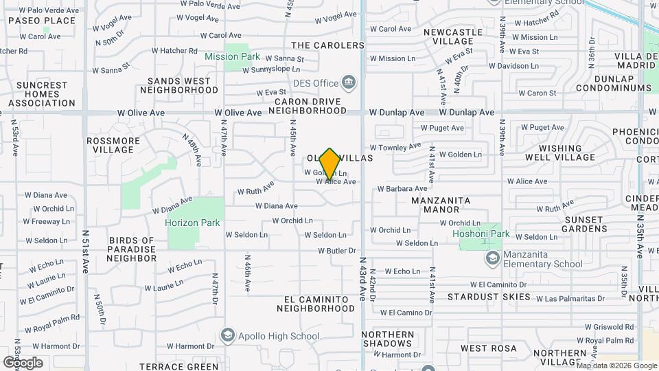 4334 W Barbara Ave Map and Location Details