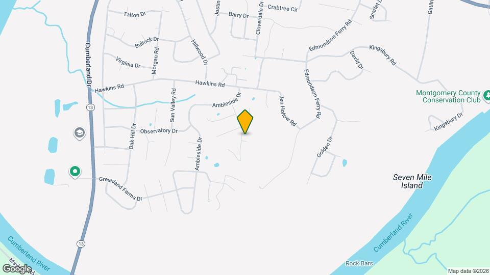 1381 Borrowdale Dr Map and Location Details