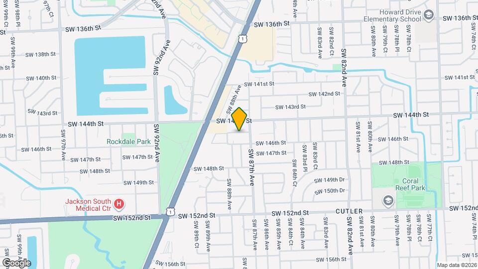 8736 SW 145th St Map and Location Details