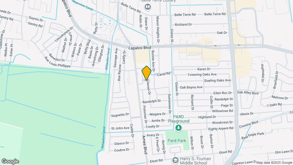 2016 James Dr Map and Location Details