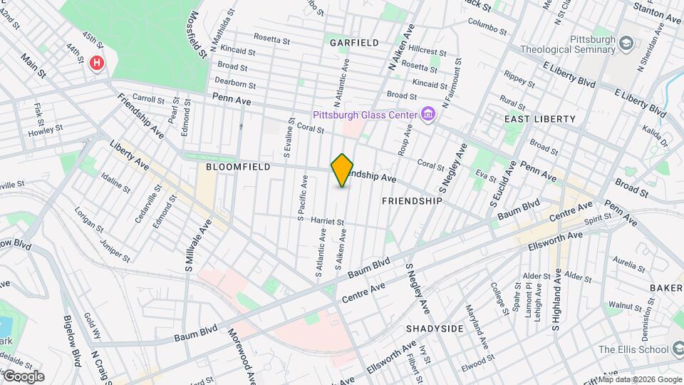 328 S Aiken Ave, Unit 1st Floor Map and Location Details
