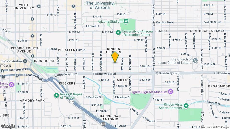 1401-1411 E 10th St Mapa y Detalles de la Ubicación