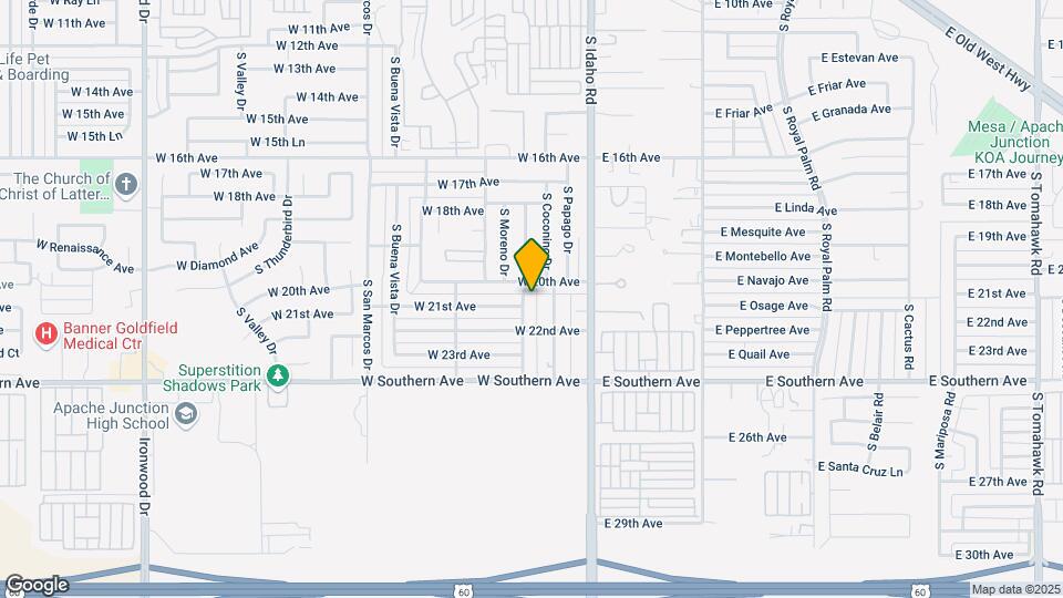2061 S Apache Dr Mapa y Detalles de la Ubicación