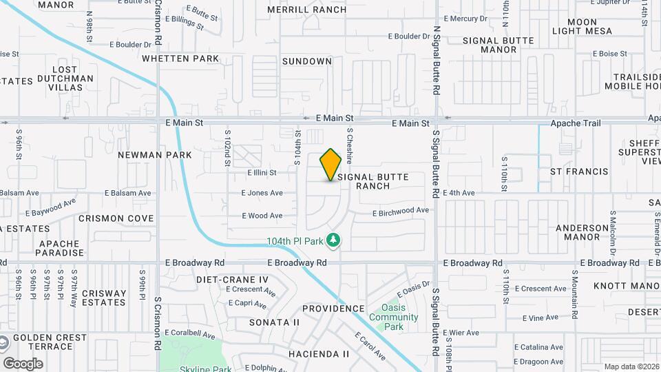 10465 E Azalea Ave Map and Location Details