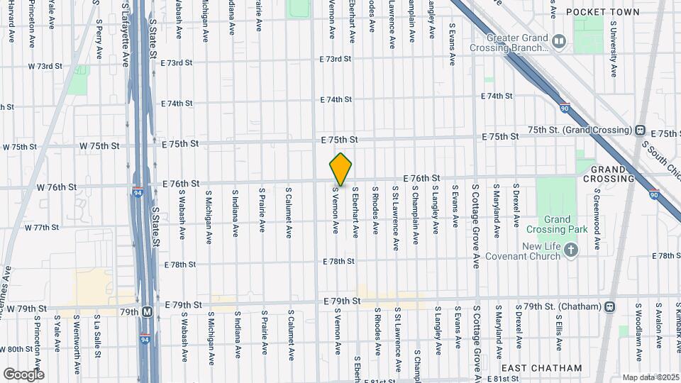 7615 S Vernon Ave Map and Location Details