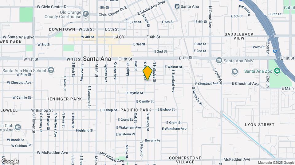 609 E Chestnut Ave Map and Location Details