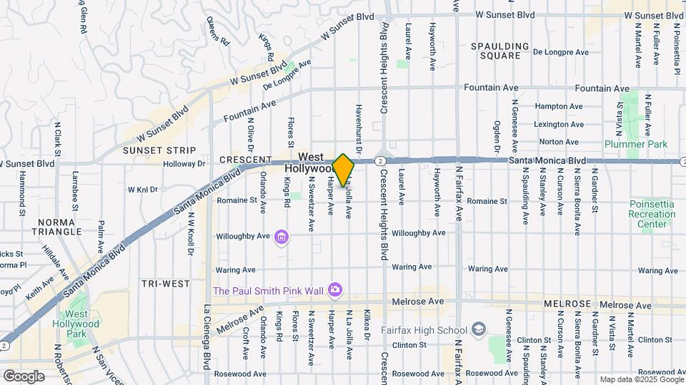 1013 N La Jolla Ave Map and Location Details