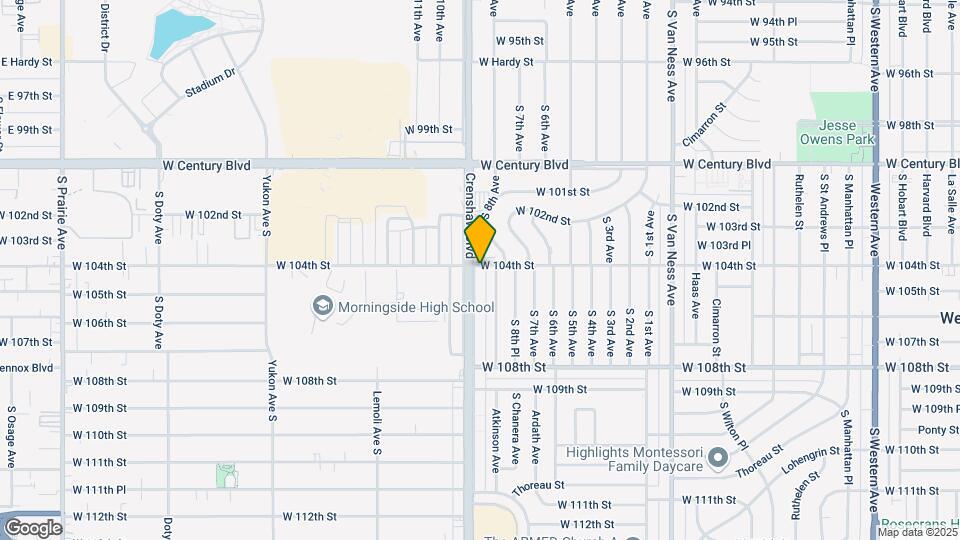 10400-10404 Crenshaw Blvd Map and Location Details