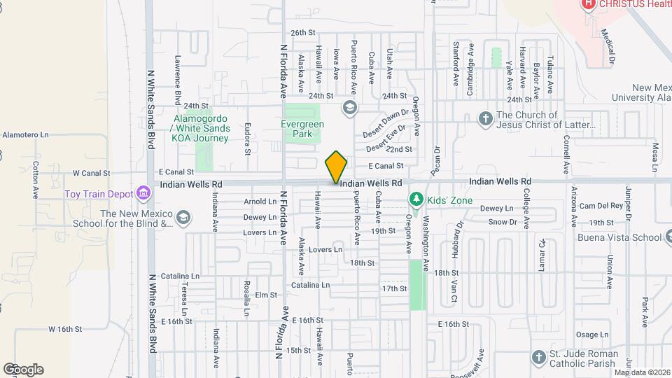 1010 Indian Wells Rd Map and Location Details