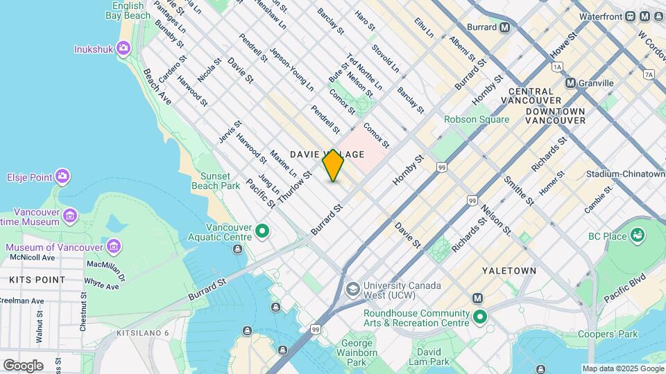 1031 Burnaby St Map and Location Details
