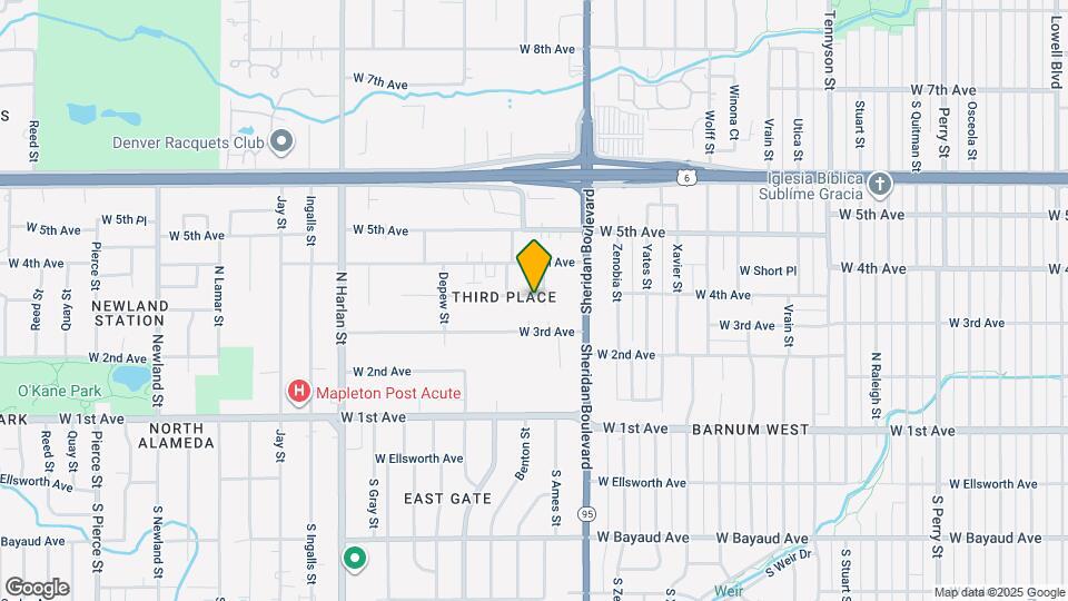 5350 W 3rd Pl Map and Location Details