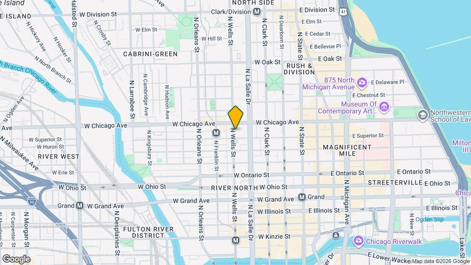 751 N Wells St Map and Location Details
