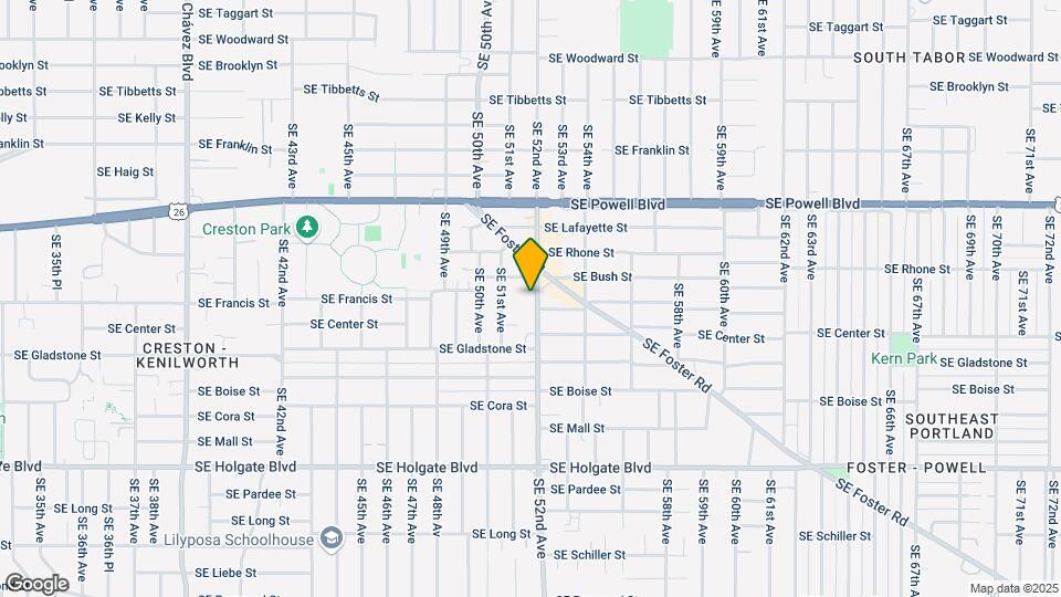 3823-3841 SE 52nd Ave Map and Location Details