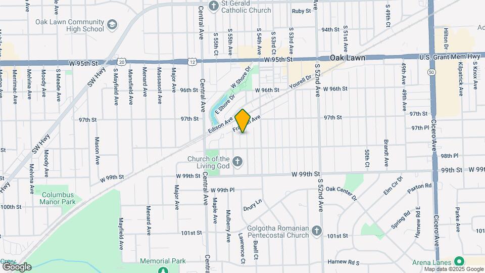 9716 Warren Ave Map and Location Details