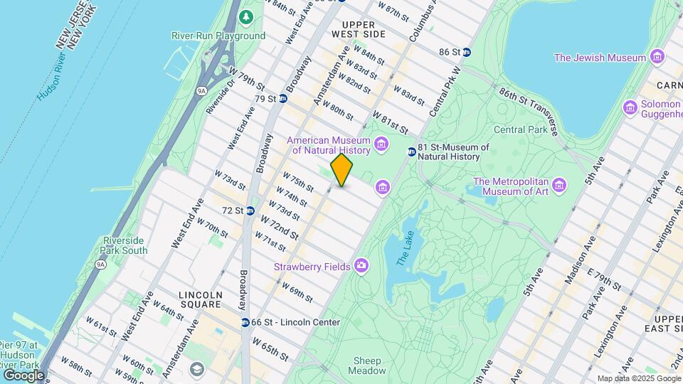 52 W 76th St Map and Location Details