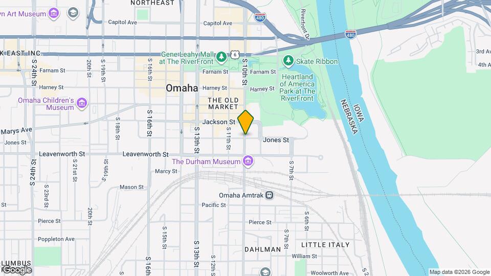 Old Market Loft Apartments Map and Location Details